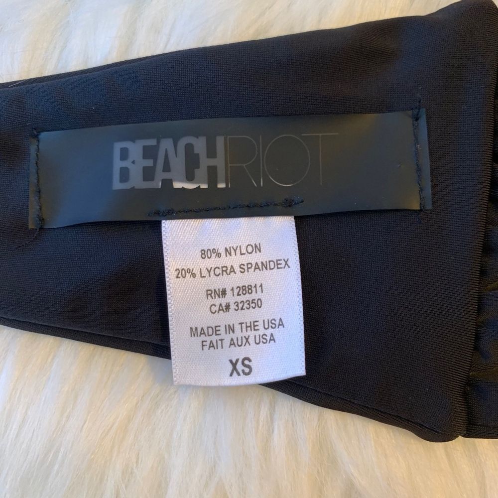 Beach Riot Black Front‎ Tie Bandeau Swim To… - Picture 3 of 3